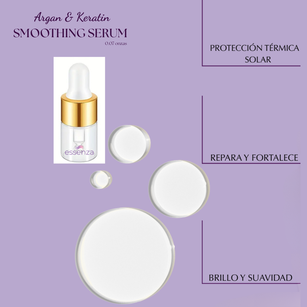 🎁 Sample Argan & Keratin Smoothing Serum with Thermal protection- ESSENZA