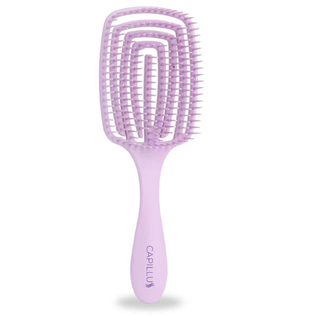 cepillo anti frizz, ideal para alisar cabellos sin maltratarlos dejando un brillo espectacular.