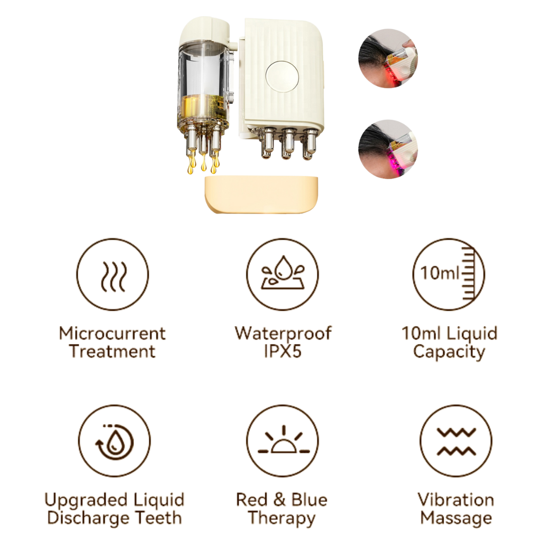 Scalp Applicator / Terapia con Luz LED, Vibración & Microcorrientes EMS