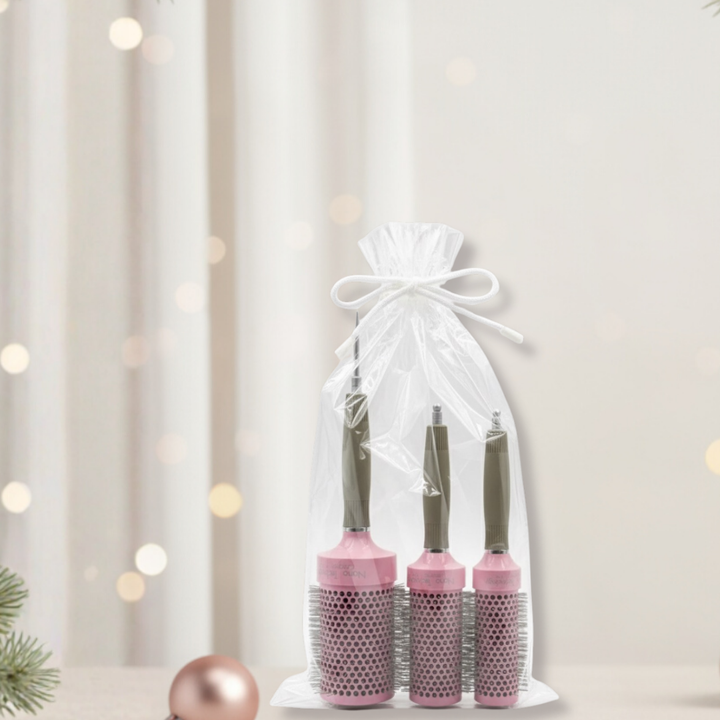 Cepillo Profesional Nano Titanio con Iones y Cerámica – Anti frizz y Brillo (VARIEDAD DE TAMAÑOS)