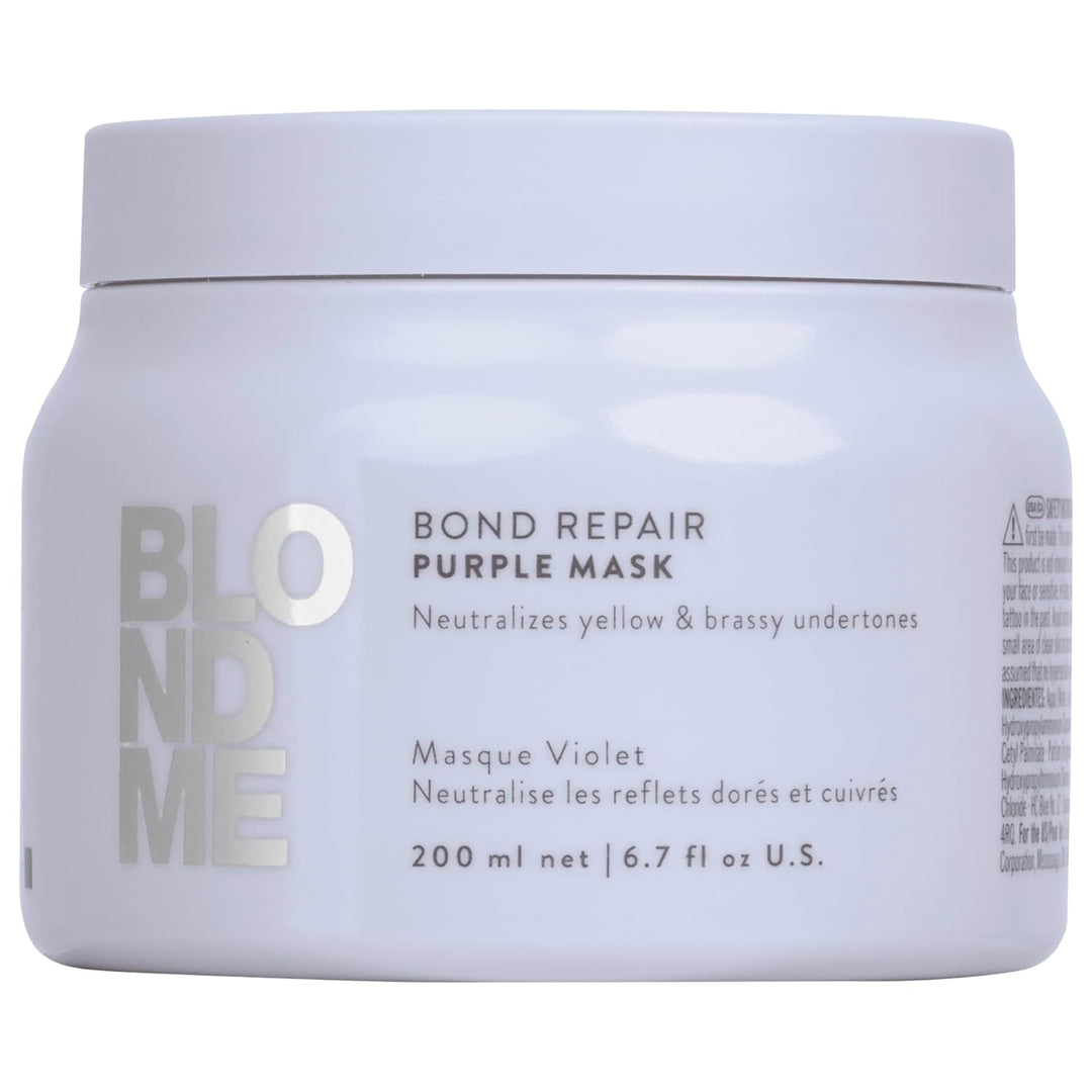Schwarzkopf BlondMe Bond Repair Purple Mask / Neutraliza los tonos amarillos y cobrizos