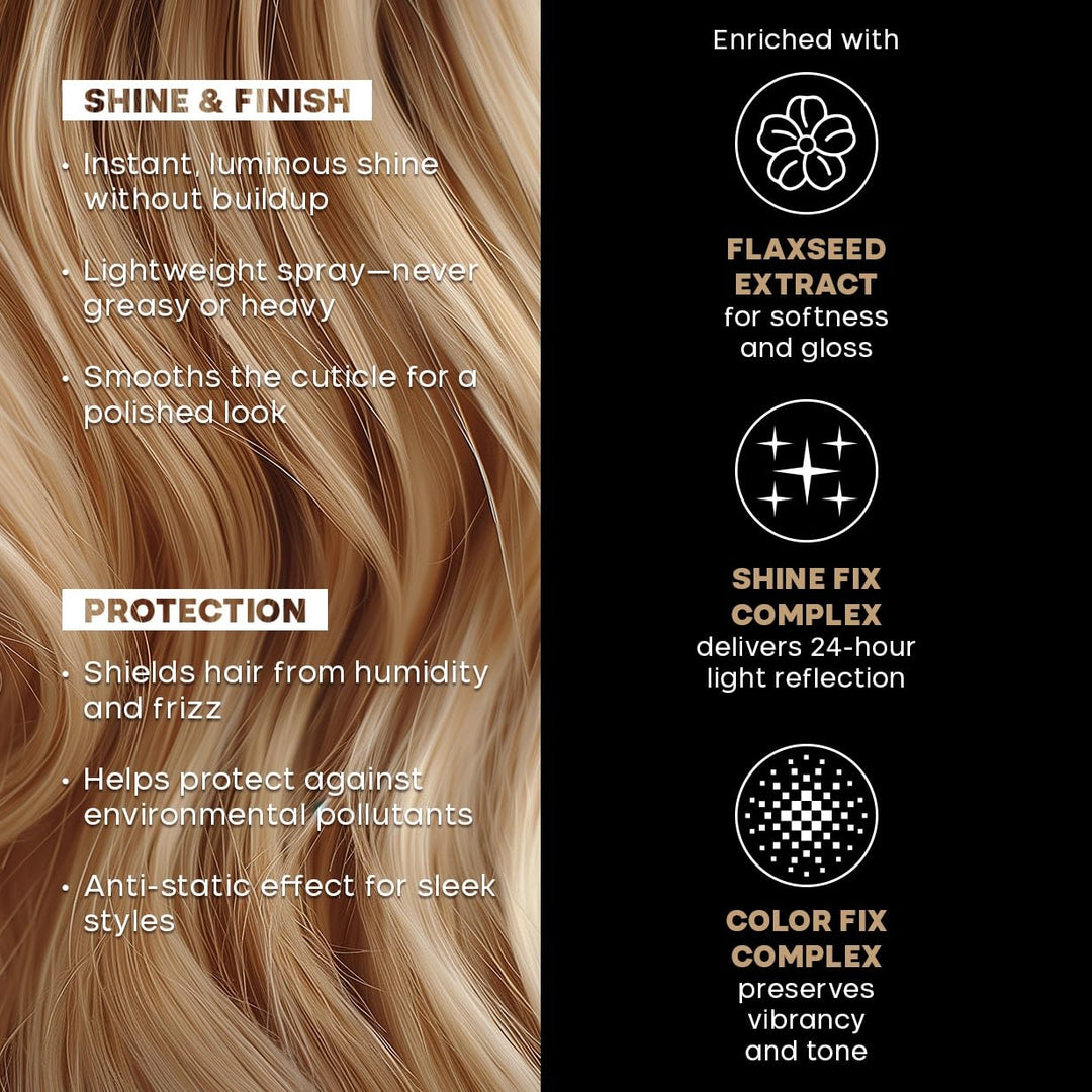 Alfaparf Milano Semi di Lino Sublime Cristalli Spray para brillo, suavidad y acabado luminoso del cabello