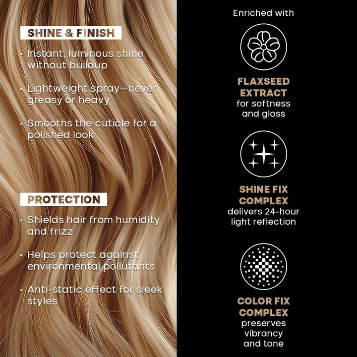 Alfaparf Milano Semi di Lino Sublime Cristalli Spray para brillo, suavidad y acabado luminoso del cabello