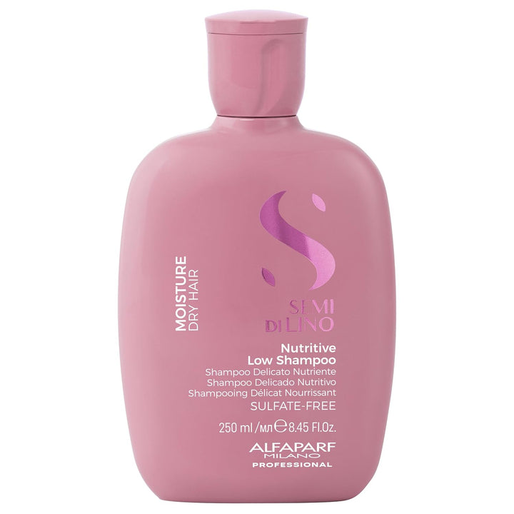 Alfaparf Milano Semi di Lino Moisture Nutritive Low Shampoo para cabello seco, hidratación, nutrición y brillo