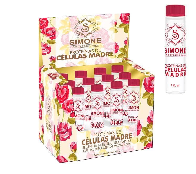 Ampolla de Proteínas de Células Madre Simone Professional – tratamiento de regeneración capilar.
