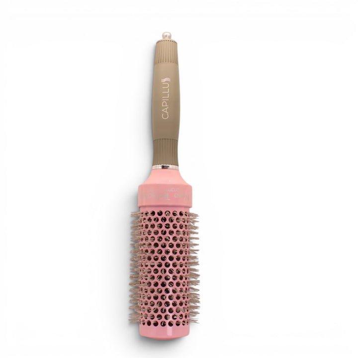 cepillo anti frizz, ideal para alisar cabellos sin maltratarlos dejando un brillo espectacular.