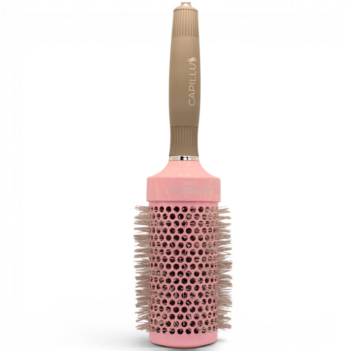 cepillo anti frizz, ideal para alisar cabellos sin maltratarlos dejando un brillo espectacular.