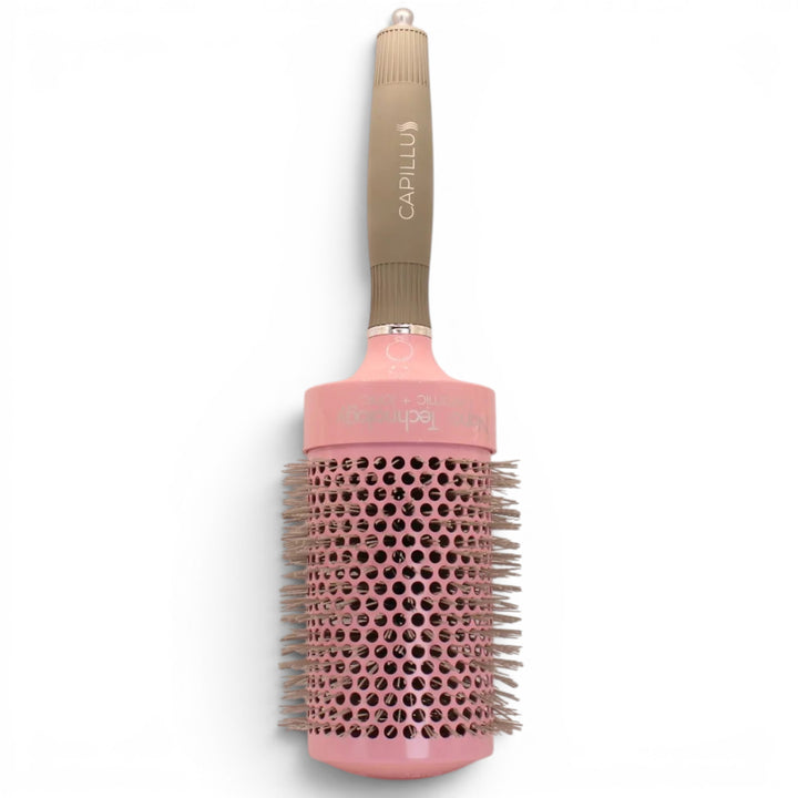 cepillo anti frizz, ideal para alisar cabellos sin maltratarlos dejando un brillo espectacular.