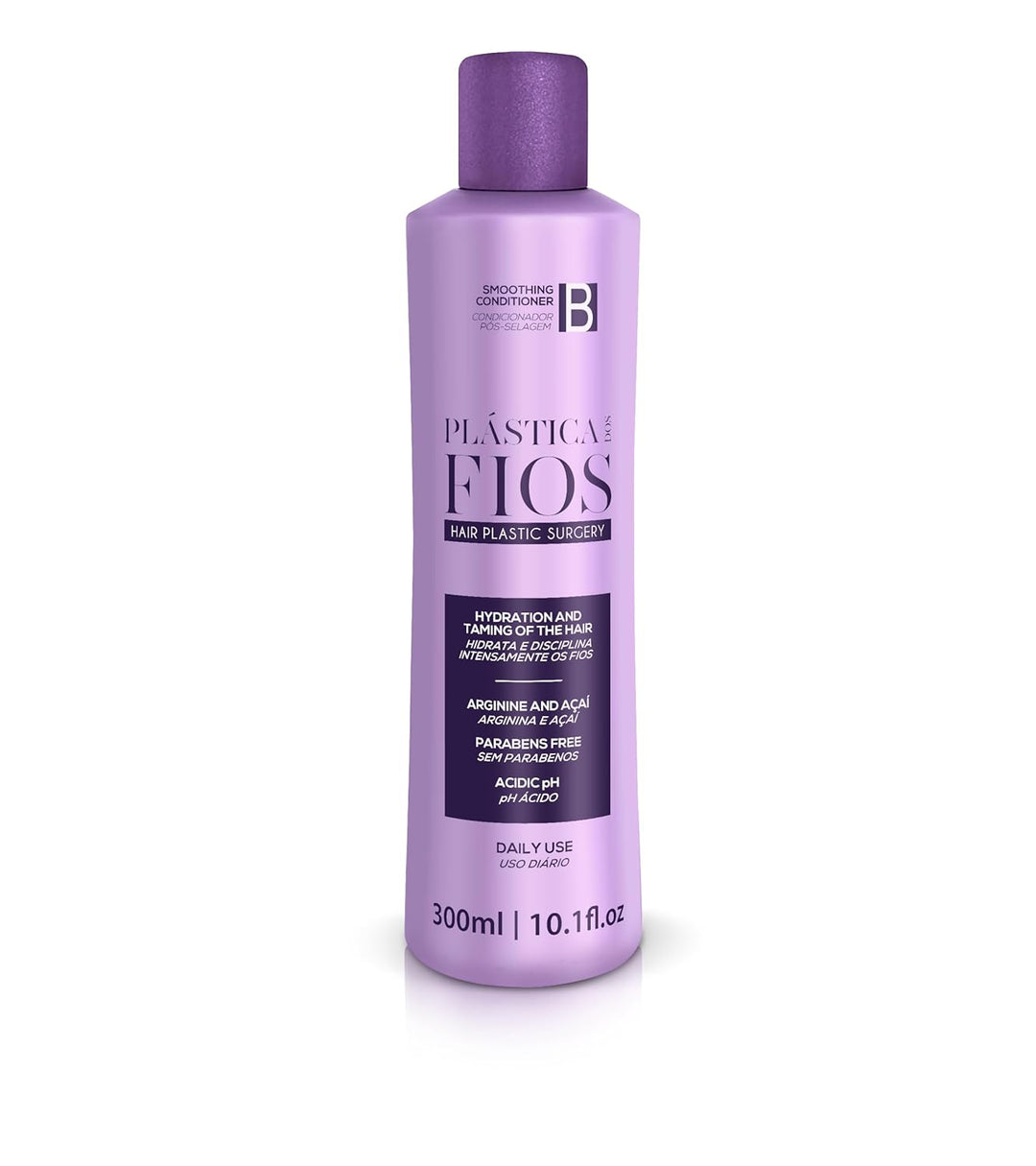 Plástica dos Fios Conditioner de Cadiveu con aceite de acaí y colágeno para suavizar y reparar el cabello.
