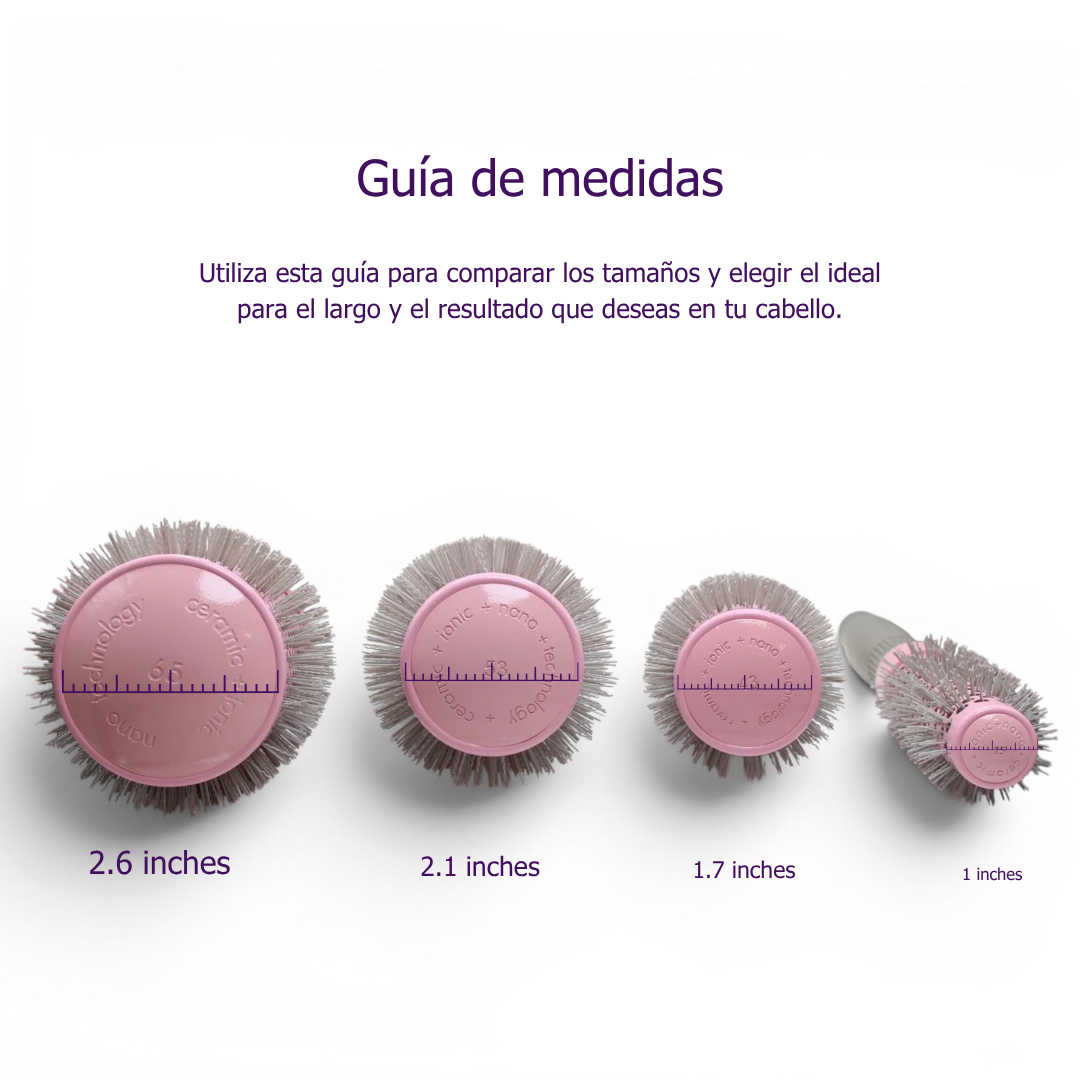 cepillo anti frizz, ideal para alisar cabellos sin maltratarlos dejando un brillo espectacular.