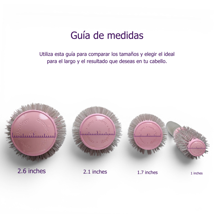cepillo anti frizz, ideal para alisar cabellos sin maltratarlos dejando un brillo espectacular.
