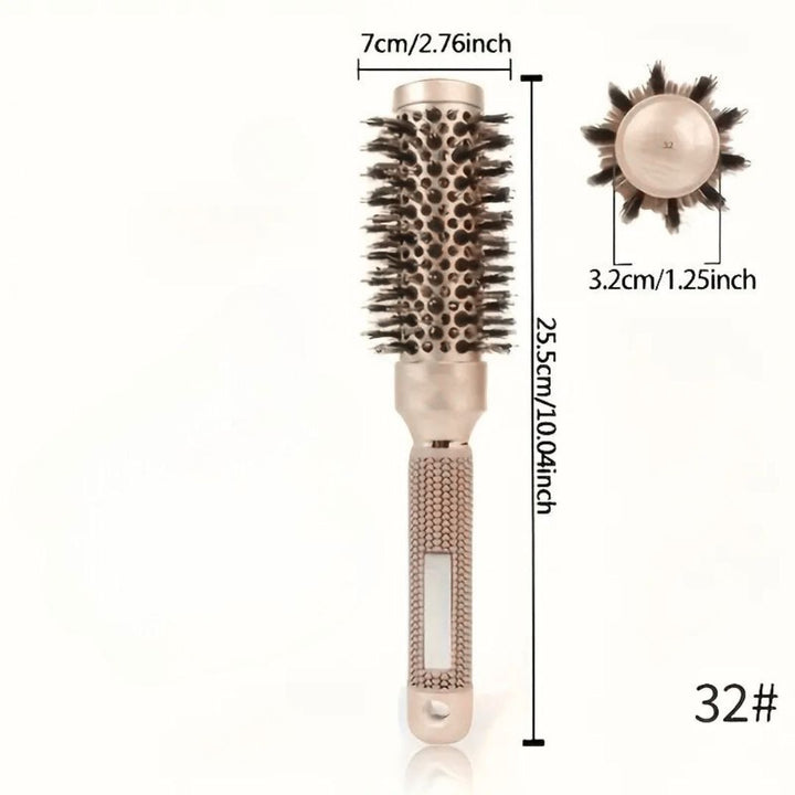 Gold Ceramic Round Brush with Mixed Bristles (VARIETY OF SIZES)