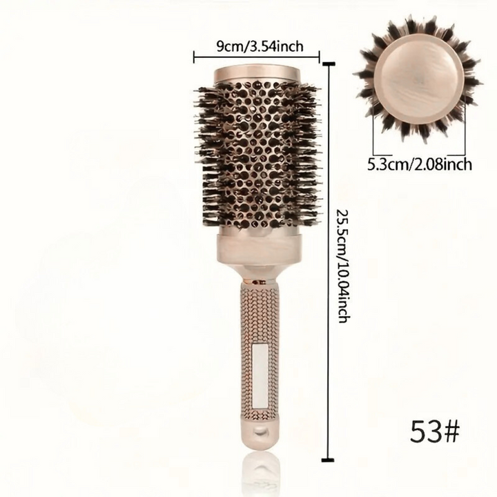 Gold Ceramic Round Brush with Mixed Bristles (VARIETY OF SIZES)