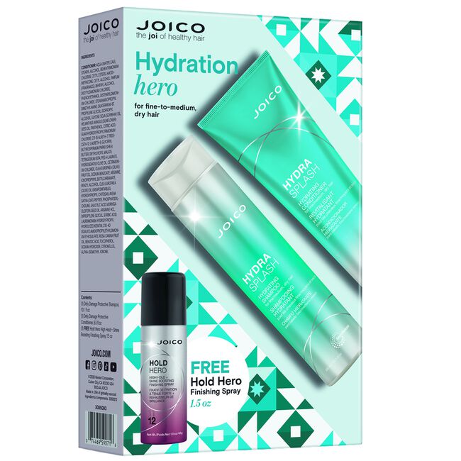 Kit Joico HydraSplash Holiday con shampoo e hidratante para hidratación ligera de cabello fino-mediano