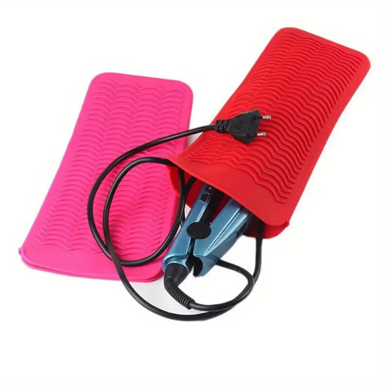 Pad de silicona resistente al calor para plancha, rizador y herramientas calientes para cabello.