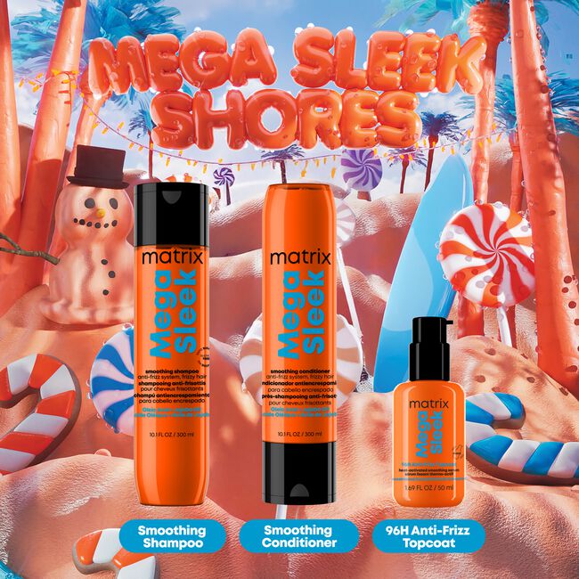 Caja Matrix Mega Sleek Shores Holiday Kit para control de frizz y humedad
