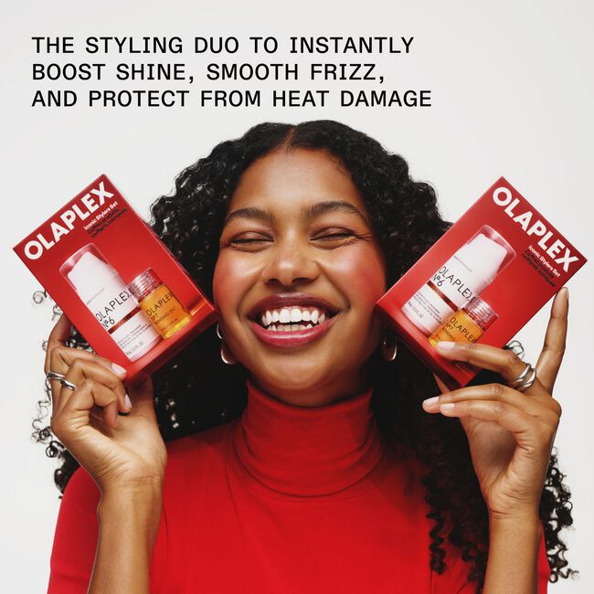 OLAPLEX Iconic Stylers Set con Nº.6 Bond Smoother y Nº.7 Bonding Oil para suavizar y aportar brillo al cabello