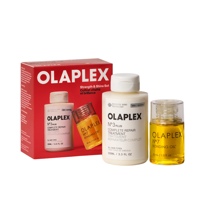 OLAPLEX Strength &amp; Shine Set con N°.3PLUS Complete Repair Treatment 100 ml y N°.7 Bonding Oil 30 ml