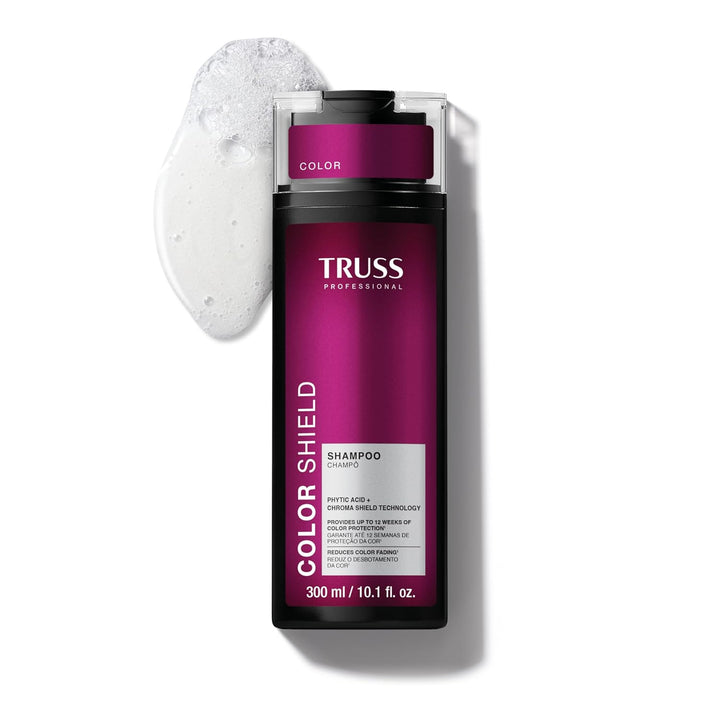TRUSS Color Shield Shampoo de 300 ml, champú profesional para cabello teñido que ayuda a proteger el color, reducir el desvanecimiento y conservar el brillo.