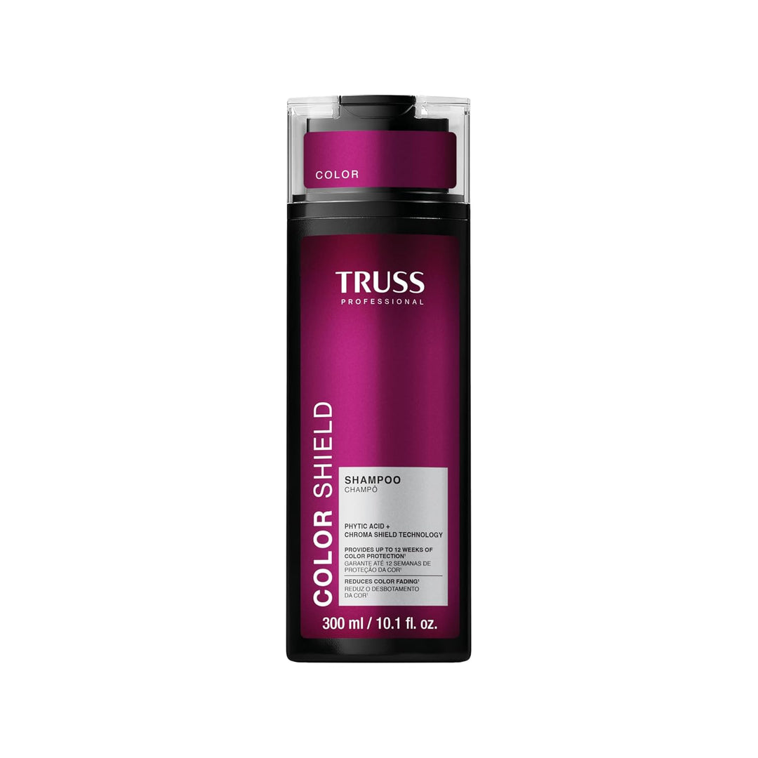 TRUSS Color Shield Shampoo de 300 ml, champú profesional para cabello teñido que ayuda a proteger el color, reducir el desvanecimiento y conservar el brillo.