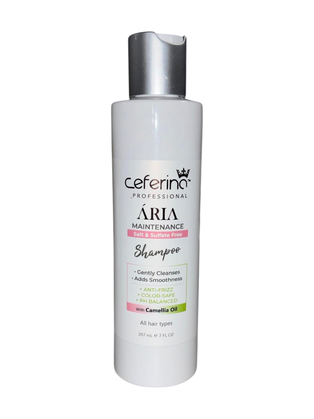 Aria Maintenance Shampoo sin sulfatos con aceite de camelia para hidratar, fortalecer y proteger el cabello