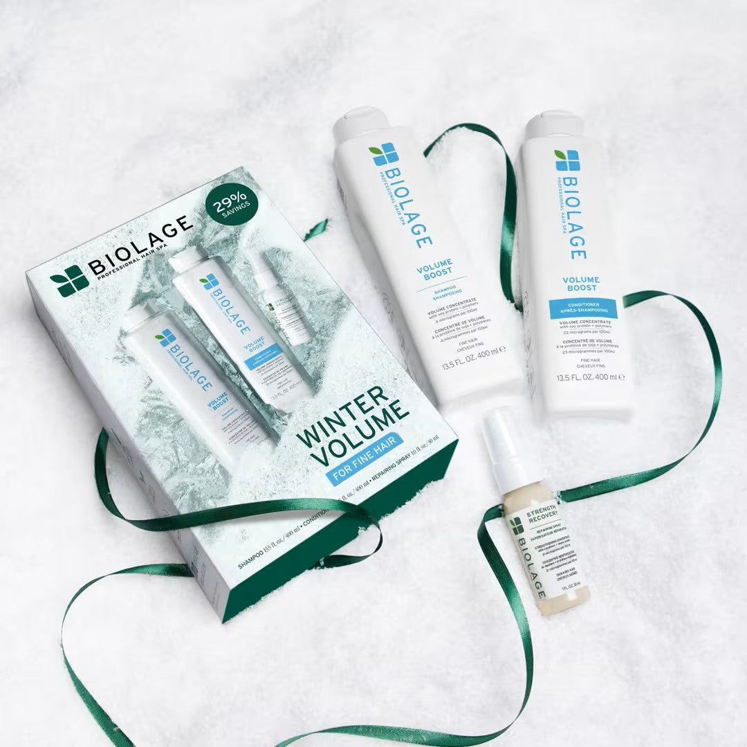 Detalle del Kit Biolage VolumeBoost — productos volumizantes