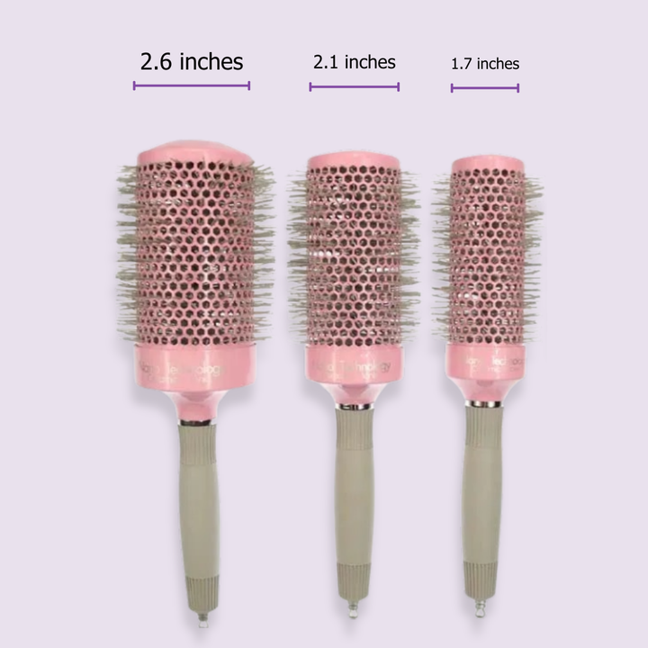 Cepillo Profesional Nano Titanio con Iones y Cerámica – Anti frizz y Brillo (VARIEDAD DE TAMAÑOS)