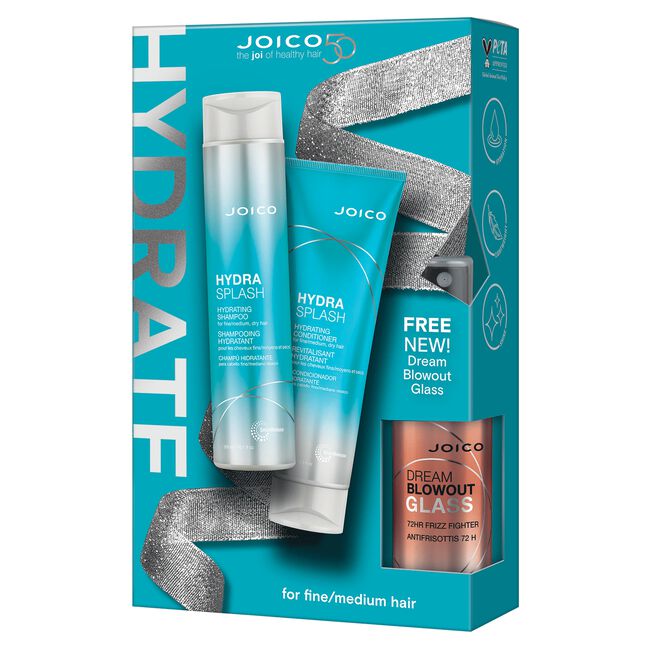 Kit Joico HydraSplash Holiday con shampoo e hidratante para hidratación ligera de cabello fino-mediano