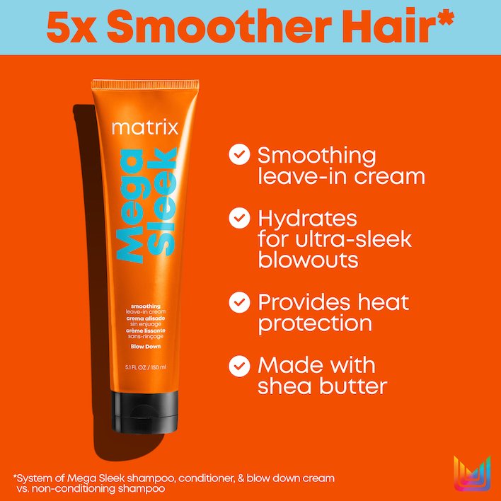 Matrix Mega Sleek Blowdown Smoothing Leave-In Conditioner
