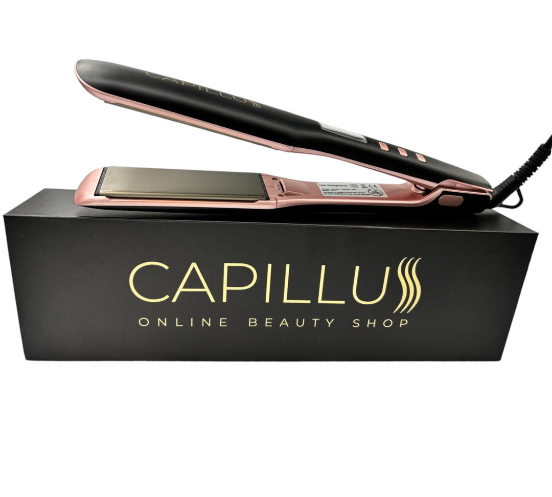 Plancha Capillus para un cabello liso y sedoso con acabado de salón.