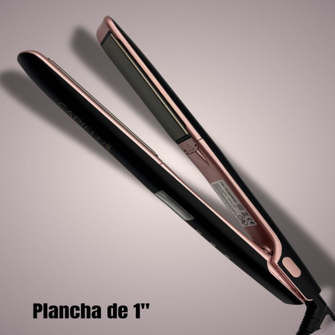 Plancha profesional Capillus de nanotitanio y cerámica para alisado perfecto