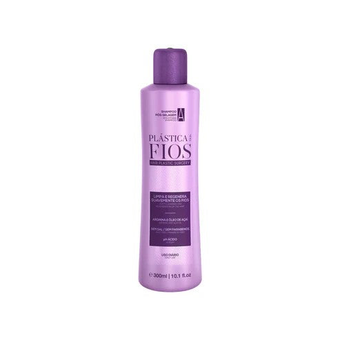 Plástica dos Fios Step A Home Care Smoothing Shampoo de Cadiveu, limpieza suave con ácido hialurónico y acaí.