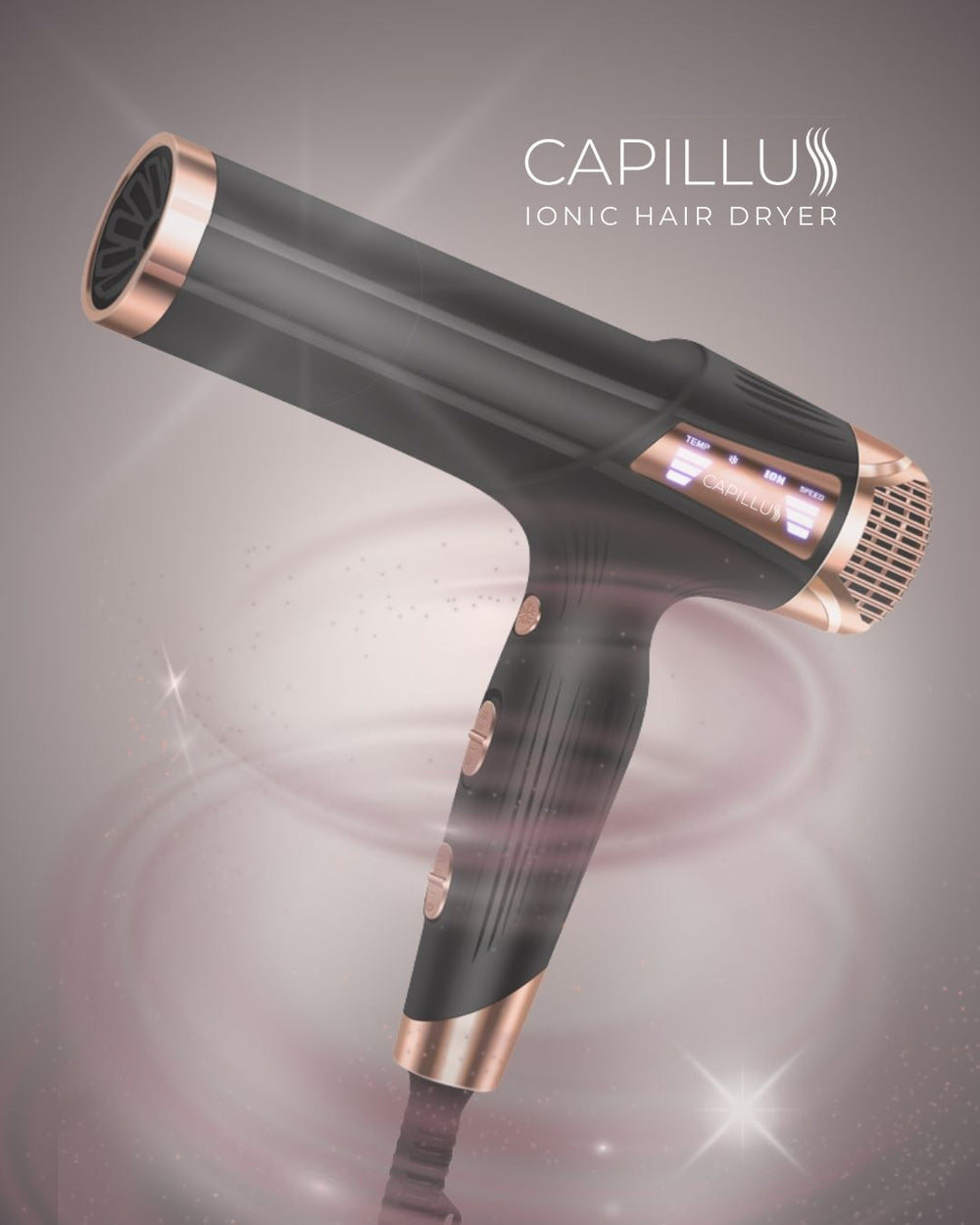 Secador de cabello Capillus iónico, ligero y potente, ideal para uso diario