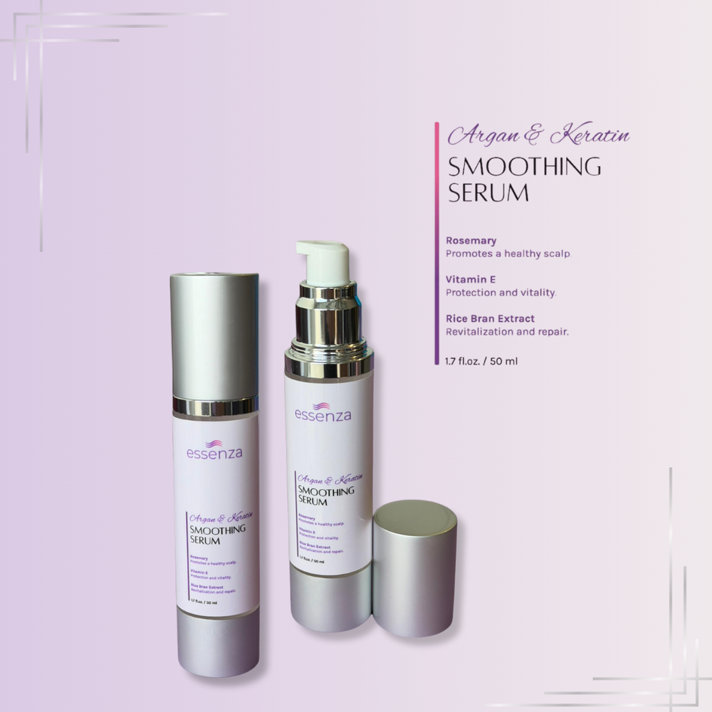 Sérum capilar Essenza con argán y keratina que repara, suaviza y aporta brillo al cabello. Proteccion contra el calor.