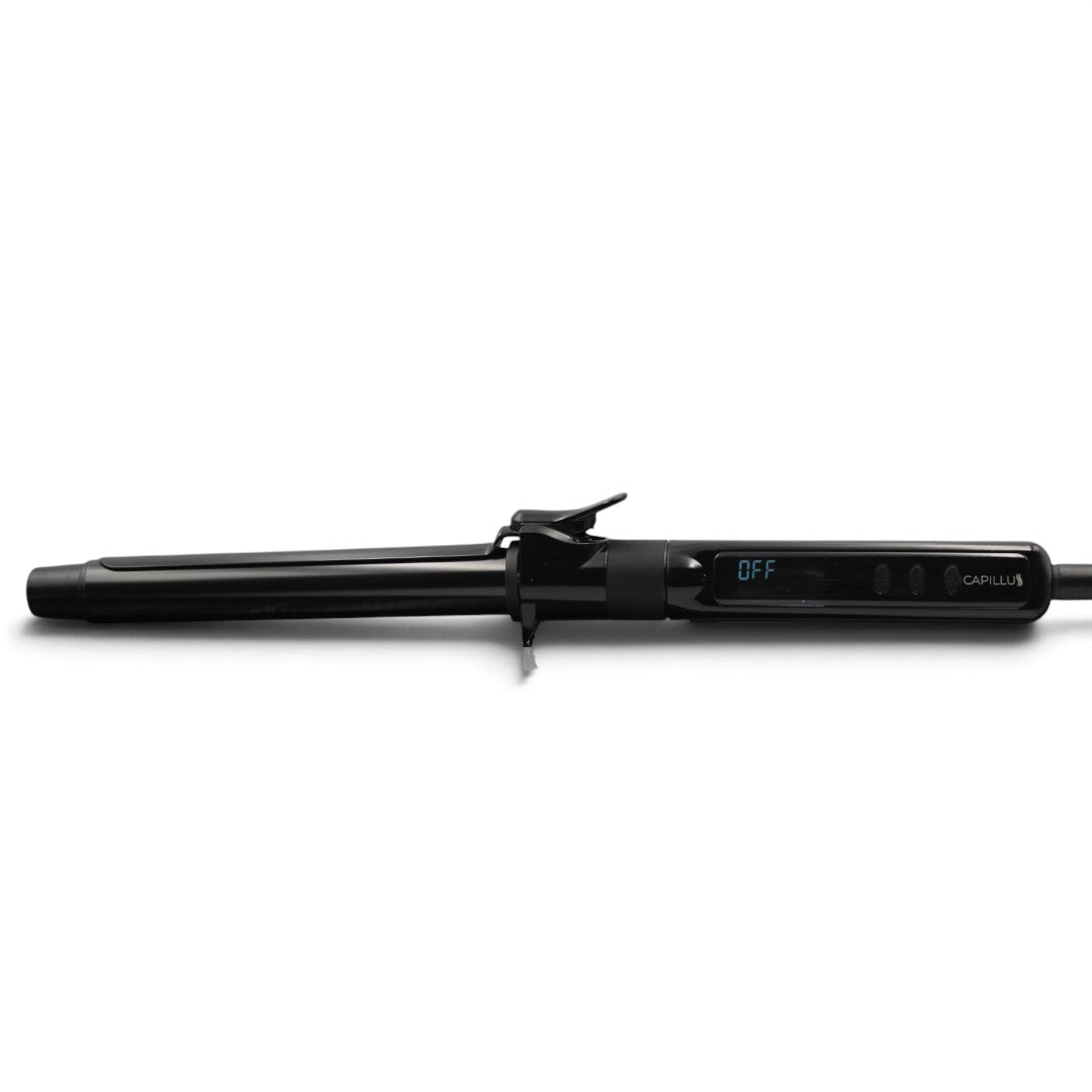 tenaza profesional Capillus para crear rizos y ondas con acabado de salon.